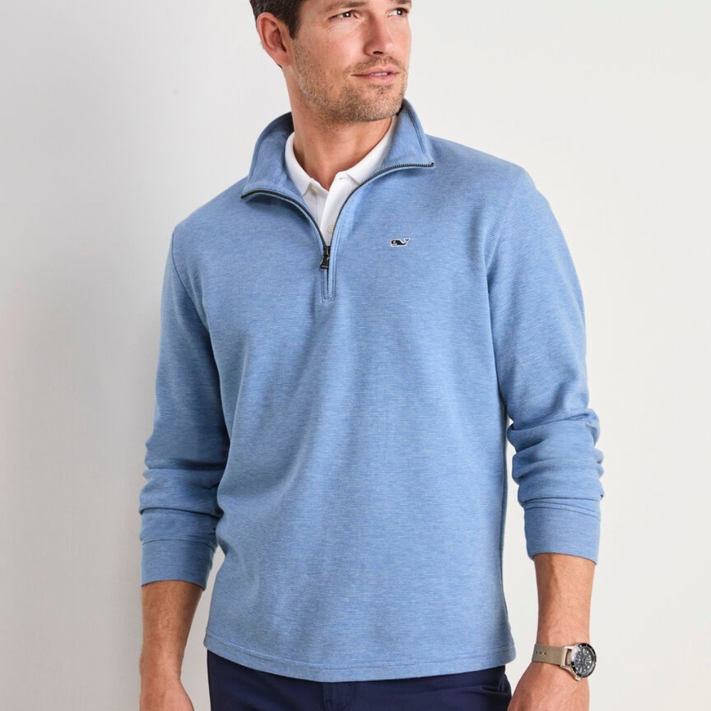 Vineyard Vines Club Blue Performance  Quarter-Zip